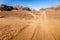 Track in the desert of Wadi Rum