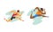 Track and Field Athletes in Action Set, Male Sprinters Runners, Marathon Race, Sport Competitions Cartoon Vector