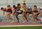 Track many male athletes race start canada