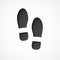Track of a pair of shoes. Footprint by boots. Vecttor illustration