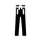 track pants apparel glyph icon vector illustration