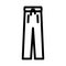 track pants apparel line icon vector illustration
