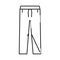 track pants apparel line icon vector illustration
