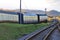 Track and points at the end of the passing loop at Blue Anchor in Somerset. This is part of the West Somerset Heritage Railway,