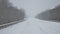 Track road the car rides winter is very heavy snow auto blizzard the blizzard Russia outdoors