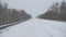 Track road the car rides winter is very heavy snow blizzard auto the blizzard Russia outdoors