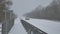 Track road the car rides winter is very outdoors heavy snow blizzard the blizzard Russia