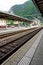 Track of train railway station Interlaken
