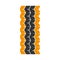 Track tread black and yellow RGB color icon. Detailed automobile, motorcycle tyre marks. Car wheel trace with thin