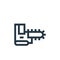 track trencher icon vector from machinery concept. Thin line illustration of track trencher editable stroke. track trencher linear