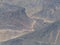 The track through Wadi Bani Awf from the Sharaf al Alamayn viewpoint, Hat Mountains, Oman