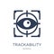 trackability icon. Trendy flat vector trackability icon on white