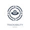 trackability icon. Trendy flat vector trackability icon on white