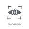 trackability icon. Trendy trackability logo concept on white background from General collection