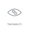 trackability linear icon. Modern outline trackability logo conce