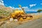 Tracked bulldozer with drilling machine