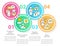 Tracking customer engagement circle infographic template