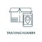 Tracking number vector line icon, linear concept, outline sign, symbol