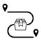 Tracking parcel delivery route, ordering goods online store delivery logistics