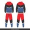 Tracksuit, Modern and Minimalist Style Design, Red and Blue, Commercial Use