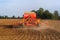 Tractor agriculture machinery agricultural work Po Valley sow fertilize field