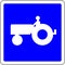 Tractor allowed road sign