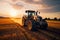 A tractor on a bountiful crop field, highlighting the essential role of agricultural machinery