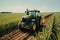 A tractor on a bountiful crop field, highlighting the essential role of agricultural machinery