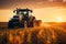 A tractor on a bountiful crop field, highlighting the essential role of agricultural machinery