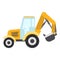 Tractor bucket icon, flat style