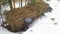 Tractor and cart with hay rolled over