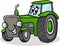 Tractor character cartoon illustration