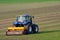 Tractor cultivating farmland