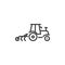 Tractor cultivator line icon