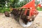 Tractor disc plow stock photo
