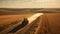 Tractor Driving Through Wheat Field: Evocative Environmental Portraits