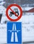 Tractor and farming machines forbidden sign and symbol of a highway