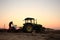 The tractor in farmland farming