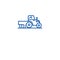 Tractor fertilizer line icon concept. Tractor fertilizer flat  vector symbol, sign, outline illustration.