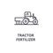 Tractor fertilizer line icon, outline sign, linear symbol, vector, flat illustration