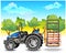 Tractor on field