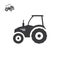 Tractor flat icon element design. Sign or Symbol, logo design.