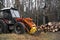 Tractor in the forest