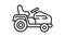Tractor grass cutter icon animation