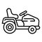 Tractor grass cutter icon, outline style