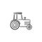 Tractor hand drawn sketch icon.