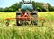 Tractor-haymaking