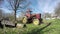 Tractor by the homestead, time lapse 4K