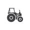 Tractor icon vector, filled flat sign, solid pictogram isolated on white. Symbol, logo illustration.