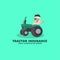 Tractor insurance special incentives for farmers vector mascot logo